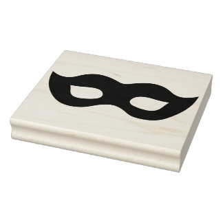 Sello De Caucho Mardi Gras Mask Silhouette Rubber Art Stamp