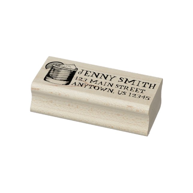 Sello De Caucho Margarita Tequila Lime bebida mixta personalizada (Sello)