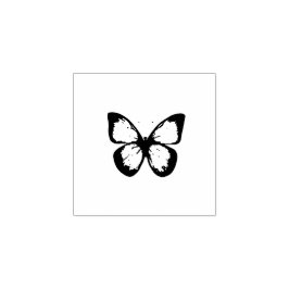 Sello De Caucho Mariposa Morada Acuarela Elegante