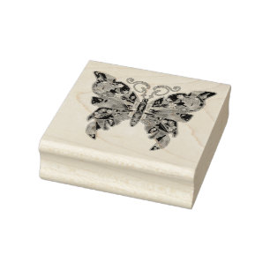 Sello De Caucho mariposa púrpura 31