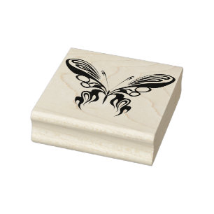 Sello De Caucho Mariposa Tribal