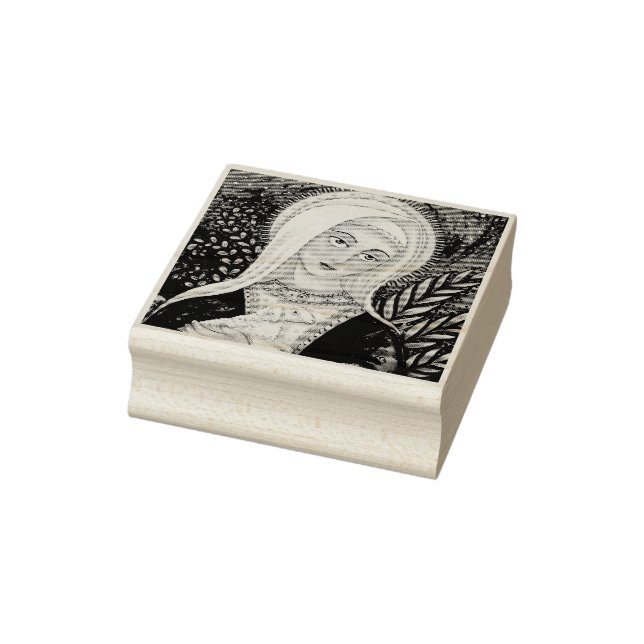 Sello De Caucho MARY & LAMB MADONNA RUBBER STAMP *Personalizado (Sello)