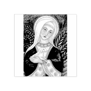 Sello De Caucho MARY & LAMB MADONNA RUBBER STAMP *Personalizado