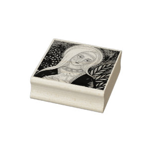 Sello De Caucho MARY & LAMB MADONNA RUBBER STAMP *Personalizado