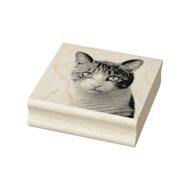 SELLO DE CAUCHO MASCOTA DE FOTO CAT PERSONALIZADO (Sello)