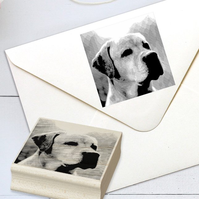 Sello De Caucho Mascota personalizado O Cualquier Otra Foto Person (Subido por el creador)