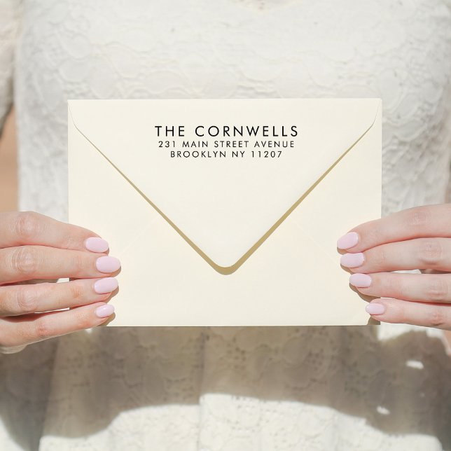 Sello De Caucho Matrimonio simple Guardar la dirección de devoluci (Subido por el creador)