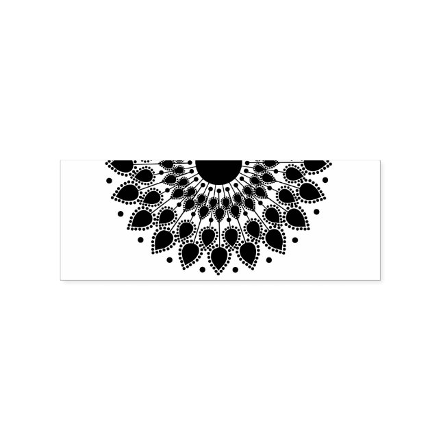 Sello De Caucho Media Mandala Lotus Flower (Impresión)