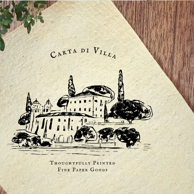 Sello De Caucho Mediterranean Villa Illustration Branding (Subido por el creador)