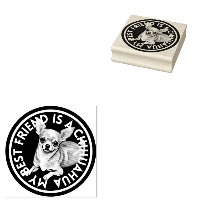 Sello De Caucho Mejor Amigo Chihuahua (Sellado)