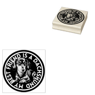 Sello De Caucho Mejor Amigo Dachshund