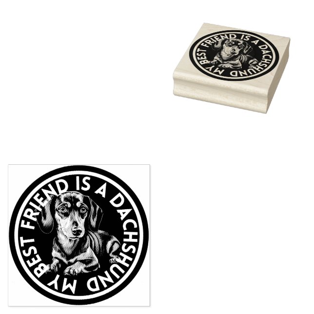 Sello De Caucho Mejor Amigo Dachshund (Sellado)