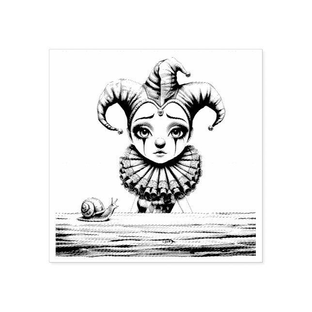 Sello De Caucho Melancholic Harlequin  (Impresión)