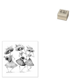 Sello De Caucho Melodía de los muertos bailarines, personalizado