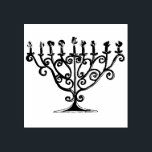 Sello De Caucho Menorah Candle<br><div class="desc">Este sello de goma de Hanukkah tiene una menorah dibujada a mano. Úsalo para acentuar tus tarjetas,  envíos de vacaciones y regalos. Diseñado por el artista de renombre mundial Tim Coffey.</div>