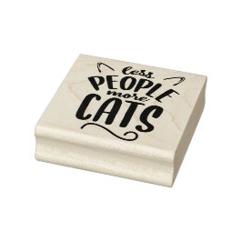 Sello De Caucho Menos Gente Más Gatos 