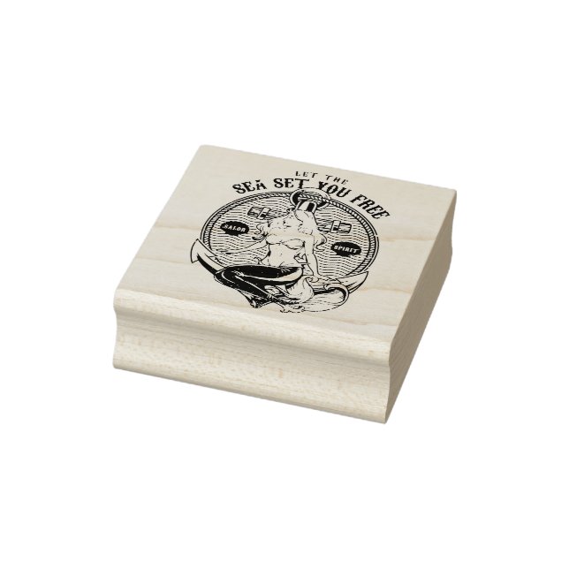 Sello De Caucho Mermaid (Sello)