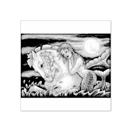 SELLO DE CAUCHO MERMAID EN MERHORSE FANTASY RUBBER STAMP
