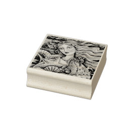 Sello De Caucho MERMAID, SEAHORSE, FANTASY RUBBER STAMP Closetup