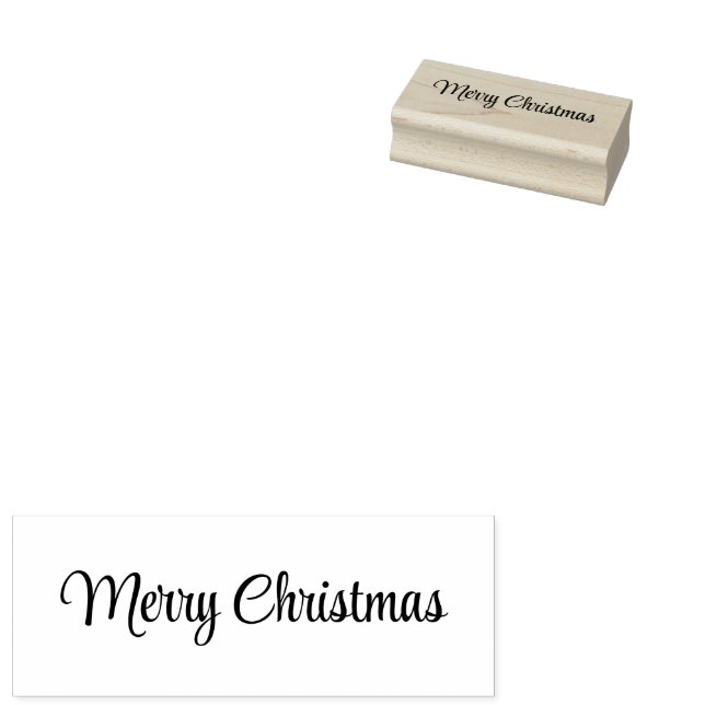 Sello De Caucho Merry Christmas Cursive Script Text Template (Sellado)
