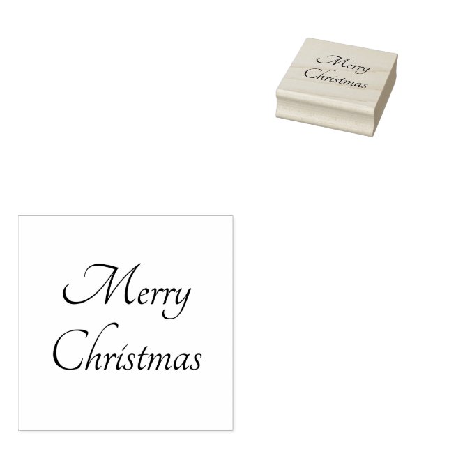 Sello De Caucho Merry Christmas Elegant Script Typography (Sellado)