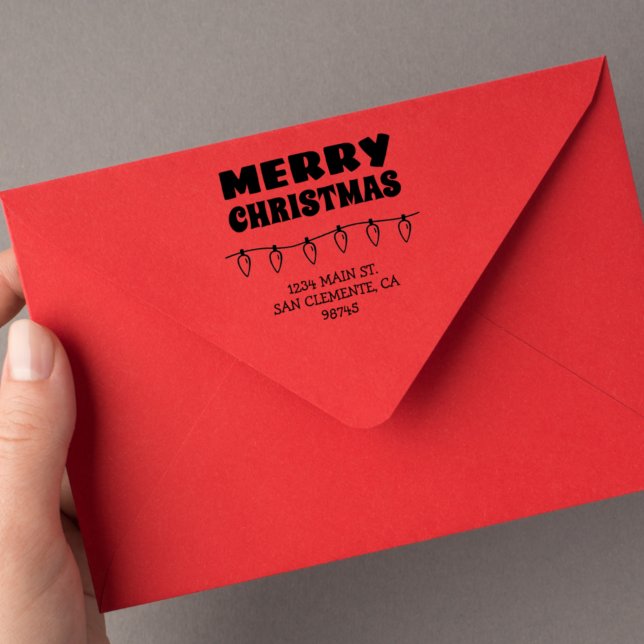 Sello De Caucho Merry Christmas Return Address (Subido por el creador)