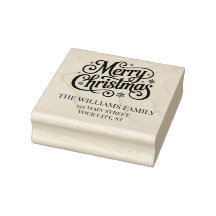 Merry Christmas simple script return address 