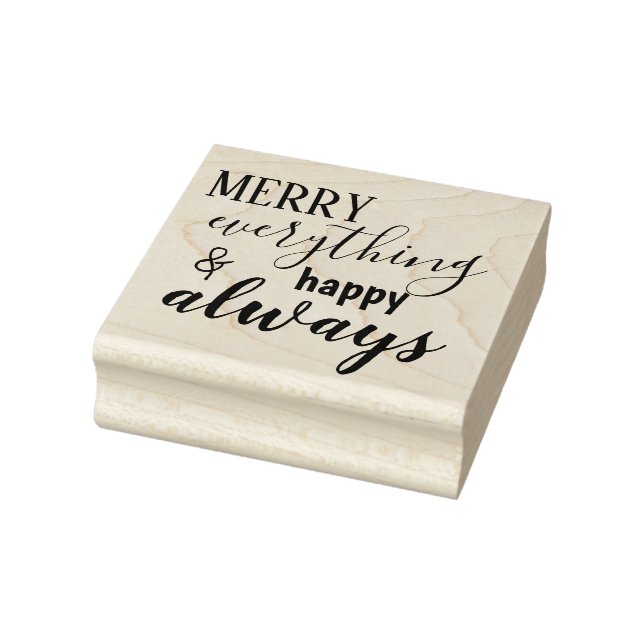 Sello De Caucho Merry Everything & Happy Always Rubber Stamp (Sello)