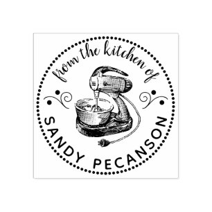 Sello De Caucho Mezclador de vintage personalizado de la cocina de