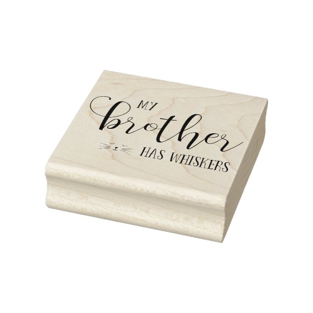 Sello De Caucho Mi hermano tiene tipografía de Whiskers (Sello)