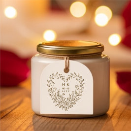 Sello De Caucho Minimal Boho Floral Heart-Shape Wedding Bouquet