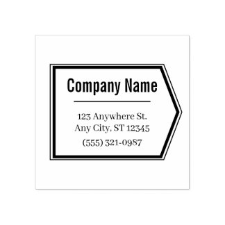 Sello De Caucho Minimal Business Address Stamp