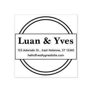 Sello De Caucho Minimal Business Address Stamp – Clean Name Design