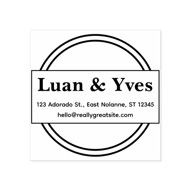 Sello De Caucho Minimal Business Address Stamp – Clean Name Design (Impresión)