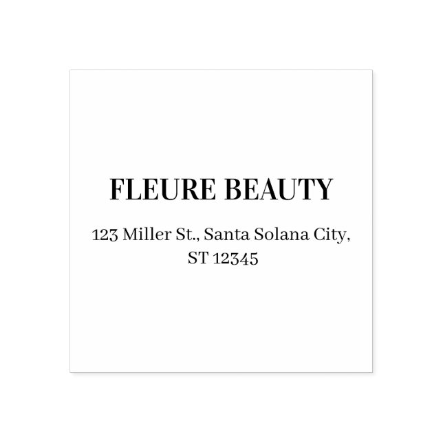 Sello De Caucho Minimal Business Address Stamp with Company Name (Impresión)