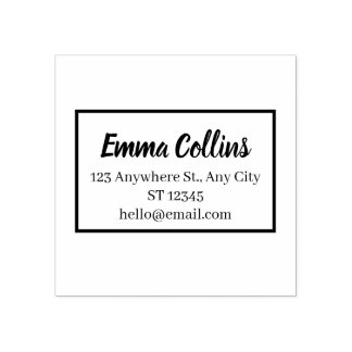 Sello De Caucho Minimal Personal Address Stamp – Clean Address