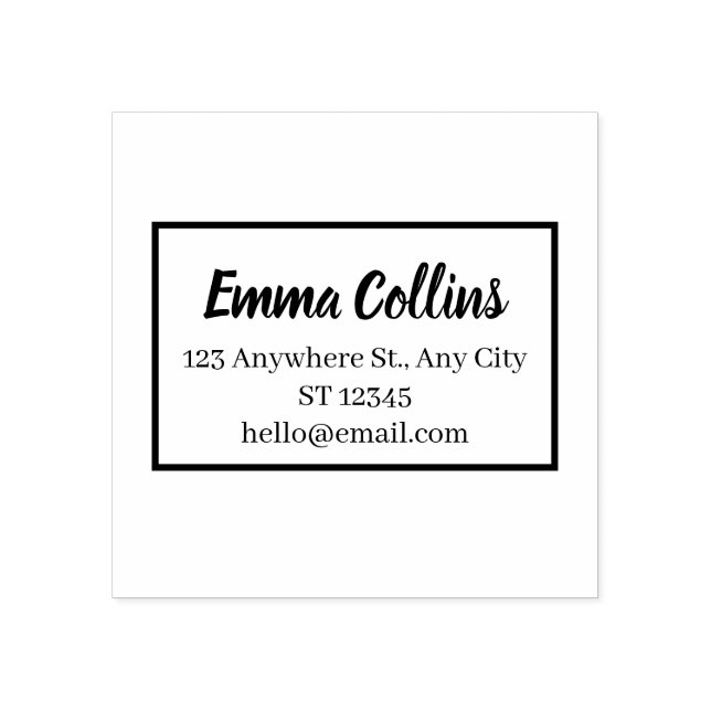 Sello De Caucho Minimal Personal Address Stamp – Clean Address (Impresión)