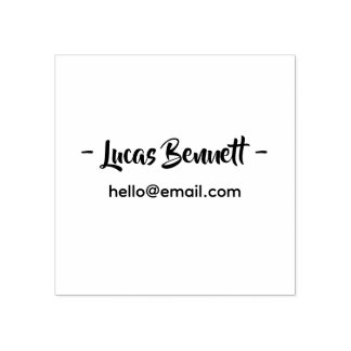 Sello De Caucho Minimal Personal Address Stamp – Name & Email