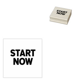 Sello De Caucho Minimalist bold start now text