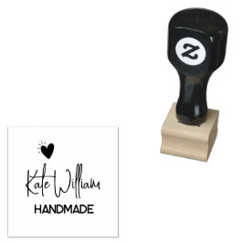 Sello De Caucho Minimalist Custom heart handmade by 