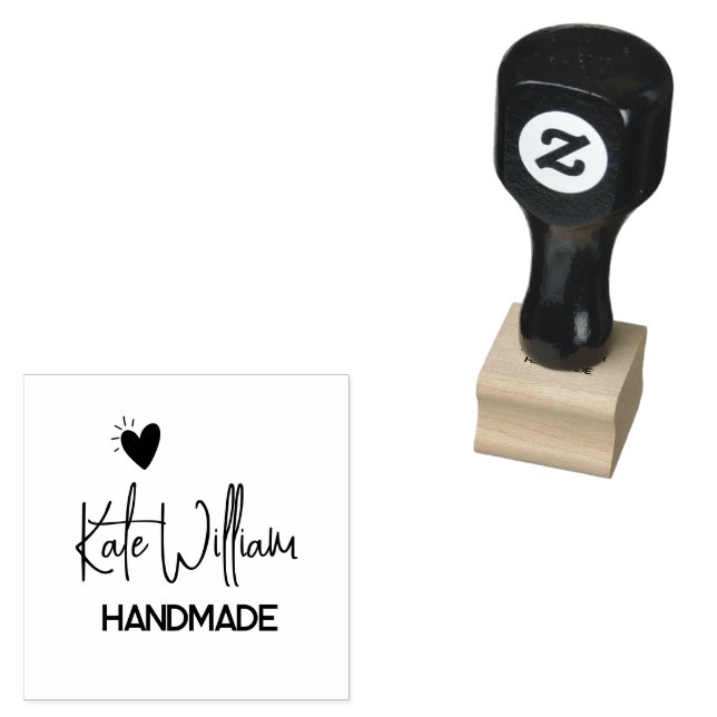 Sello De Caucho Minimalist Custom heart handmade by  (Sellado)