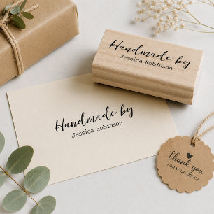 Sello De Caucho Minimalista Moderna Hecha a Mano Personalizada