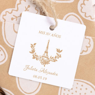 Sello De Caucho Mis Quince años Diseño Floral París
