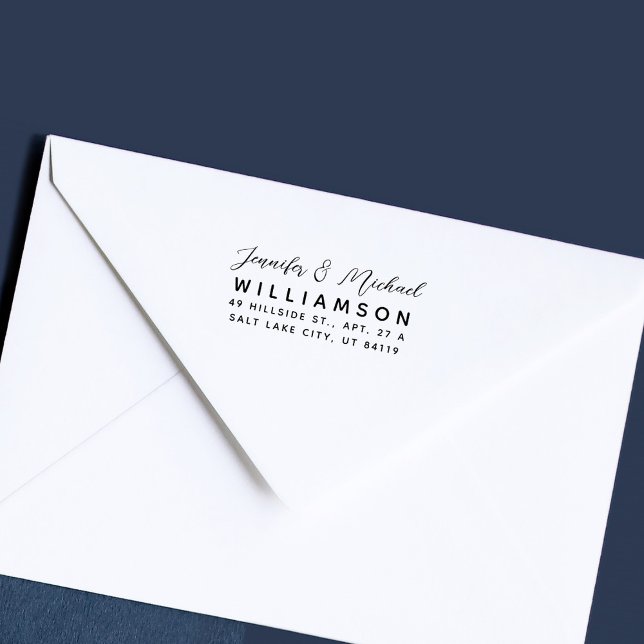 Sello De Caucho Moda moderna Pareja casada Dirección mínima de dev (Subido por el creador)