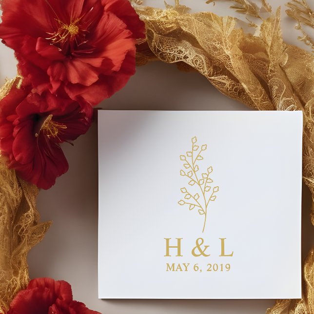 Sello De Caucho Modern and Minimalist Twig Design (Modern and Minimalist Twig Rubber Stamp Design)