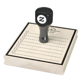 Sello De Caucho Modern Monogram Name 8 Row To Do List 4" x 5"