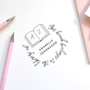 Sello De Caucho Moderna biblioteca de Personalizados manuscritos r