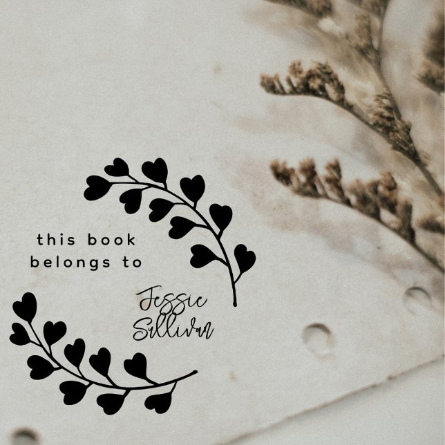 Sello De Caucho Moderna caligrafía libro Personalizado de guirnald (Subido por el creador)