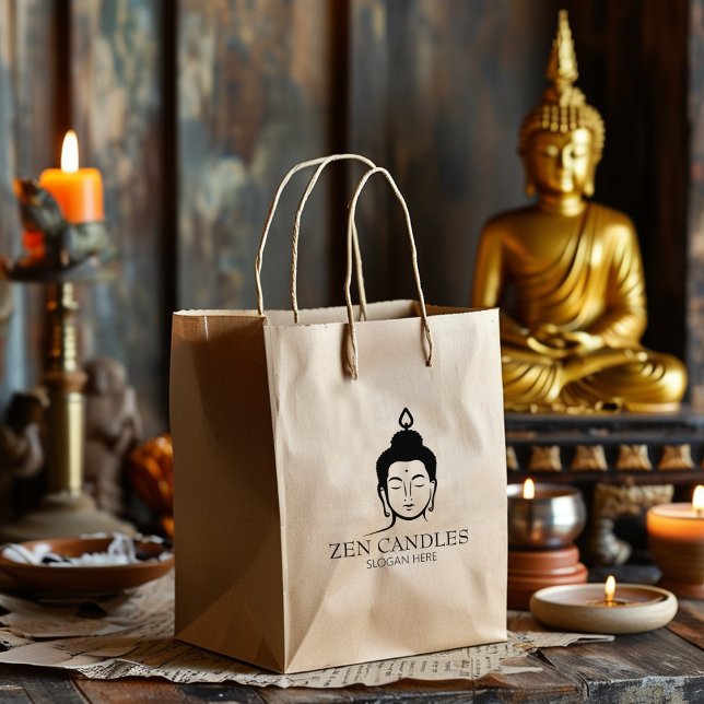 Sello De Caucho Moderna Candle Zen Pequeña Empresa, Personalizado  (Subido por el creador)