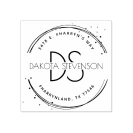 Sello De Caucho Moderna Crear su propio monograma y dirección de r